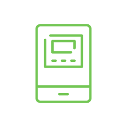 Icono verde de batería solar